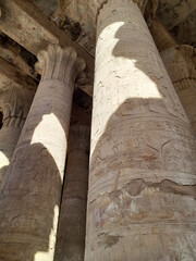 Egyptian column - Temple of Horus - Edfu - Hieroglyphs - Egyptian Civilization