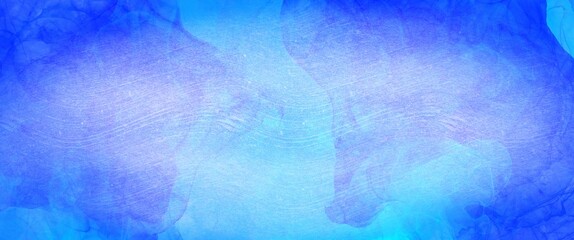 青色の水彩絵の具を塗った色斑テクスチャ