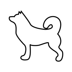 Love dog icon vector. pet illustration sign. Dog symbol or logo.