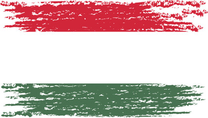 Brush stroke flag of HUNGARY 