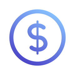 Obraz premium dollar gradient icon