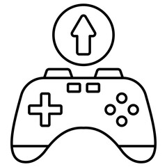 Modern design icon of game upload 