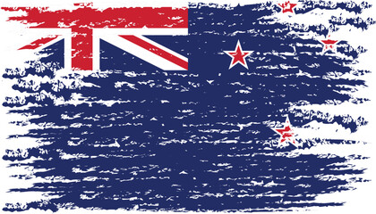 Brushstroke flag of NEW ZEALAND