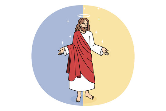 jesus christ red robe welcoming pose clip art preview