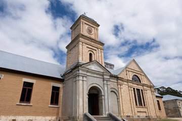 Fototapeta na wymiar The Asylum building at the penal settlement of Port Arthur, Tasmania, Australia
