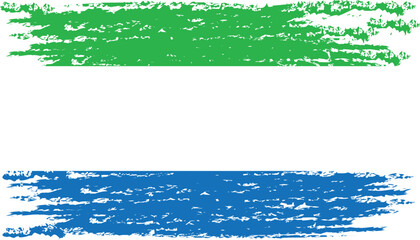 Brushstroke flag of SIERRA LEONE