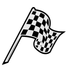 Foto auf Acrylglas F1 car racing flag , checkered flag