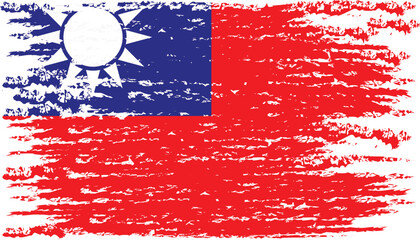 Brushstroke flag of TAIWAN