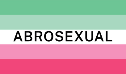 View of International Abrosexual Pride Flag