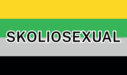 View of International Skoliosexual Pride Flag