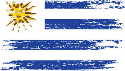 Brushstroke flag of URUGUAY