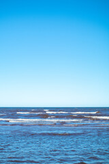 blue water and waves, latvia, Baaltic sea, beach