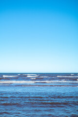 blue water and waves, latvia, Baaltic sea, beach