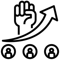 employee outline style icon