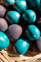 basket of eggs, easter