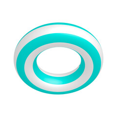 Colorful summer swim rings