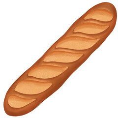 Watercolor Bakery, Baguette