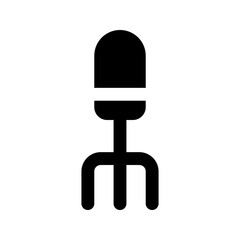 pitchfork glyph icon