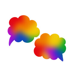 Rainbow Speech Bubble