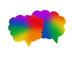 Rainbow Speech Bubble