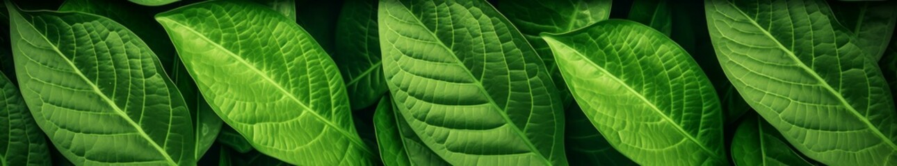 Green leaves background. Generative AI