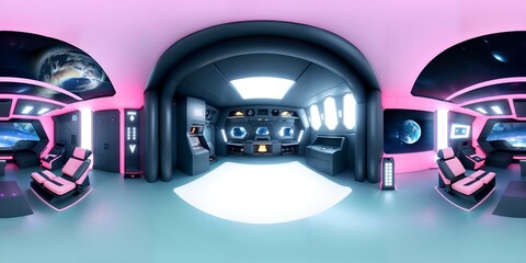 Space Spaceship Landing Ship Interior 3d HDRI