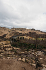 Glenfinnan Viaduct in West Highland Line in Glenfinnan in Schottland