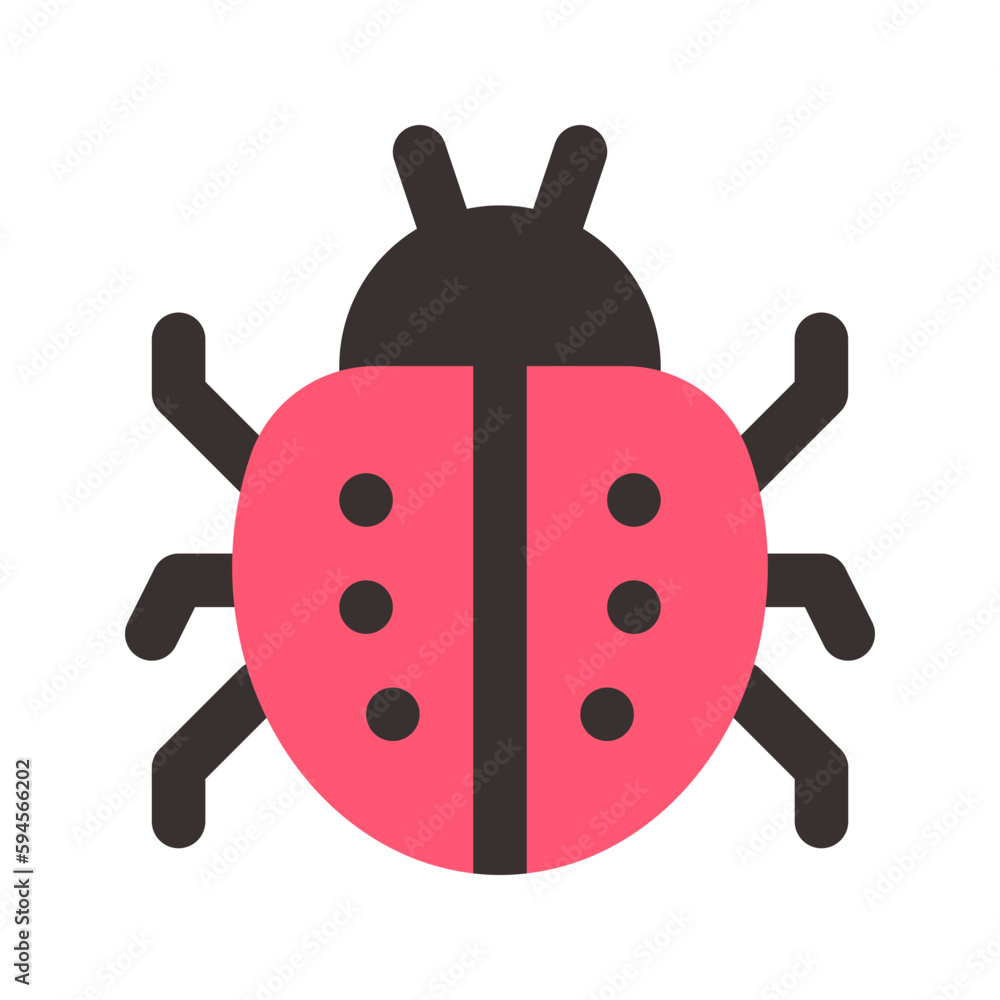 Wall mural ladybug flat icon