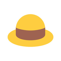 straw hat flat icon