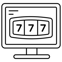 A flat design, icon of jackpot game