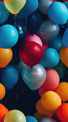 Fototapeta na wymiar AI generated Colorful balloons background