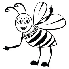Bee Drawing Outline