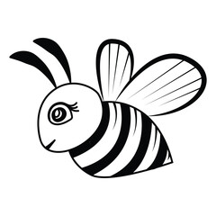Bee Drawing Outline