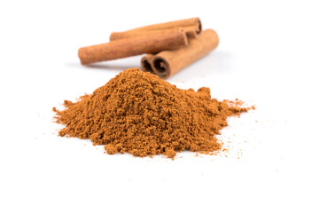 cinnamon sticks with powder