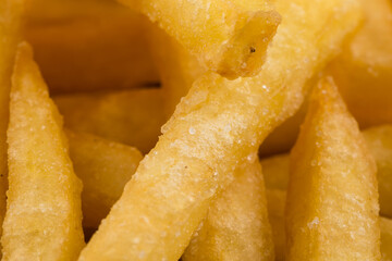 Fried potatoes closeup