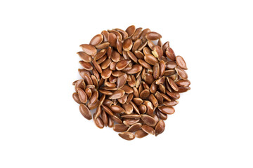 flax seeds isolated on white
