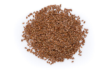 flax seeds isolated on white
