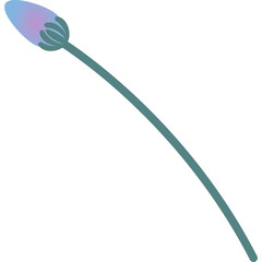 gradient flower illustration,  beautiful flowers, pink-blue flower, png illustrations, vector illustration, 2d flower illustration	