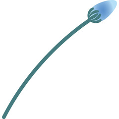 gradient flower illustration,  beautiful flowers, blue flower, png illustrations, vector illustration, 2d flower illustration	