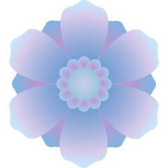 gradient flower illustration,  beautiful flowers, pink- blue flower, png illustrations, vector illustration, 2d flower illustration	