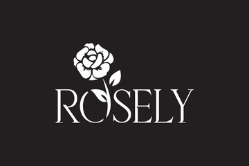 rosely fashion brand creative vector stock logo design template