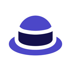 straw hat bicolor icon