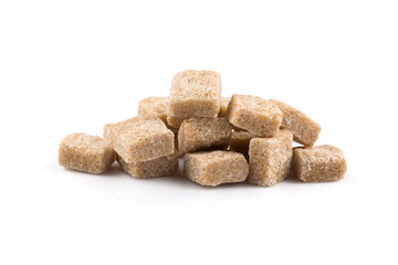 brown sugar cubes isolated