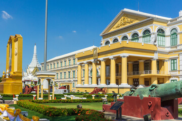 Bangkok, Thailand; 11 29 2019: Ministry of Defense headquarters in Bangkok's Phra Nakhon District....