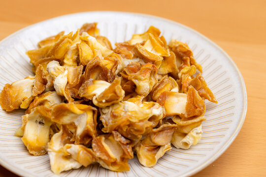 Pile of dried conch meat