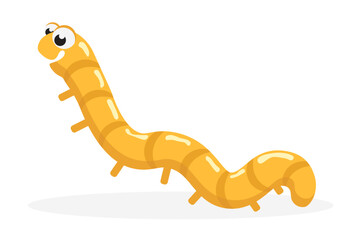 simple vector illustration cartoon worm