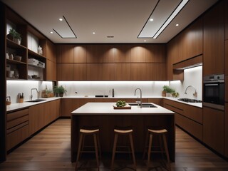 Fototapeta premium modern kitchen in house