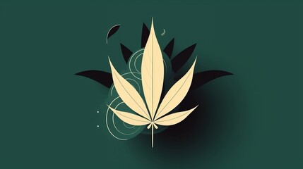 illustration of a Cannabis leaf