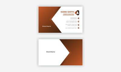 business template simple design double-sided business card layout.
