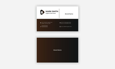 Double- sided simple design name card business card template.